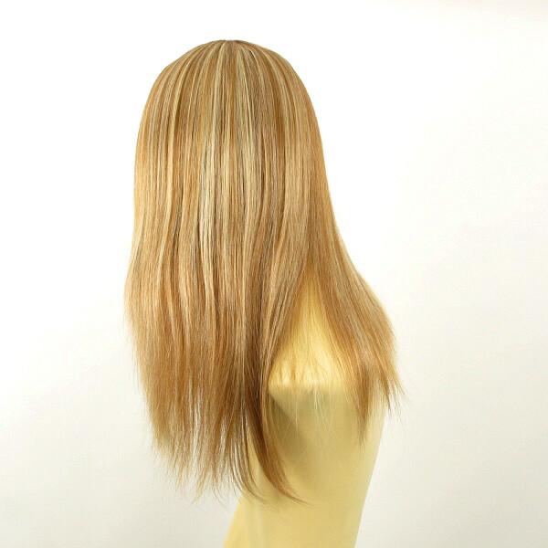 Perruque Femme Laury Mi-longue Blond Foncé Méché - Synthétique - Bonnet Moyen - Neuf