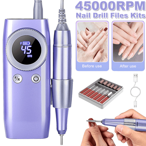 Professional Electric Nail File Drill Manicure Tool Pedicure Machine Set Kit - Bild 1 von 24
