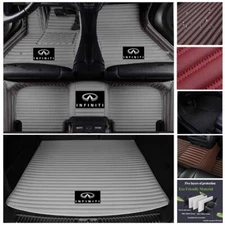 Fit Infiniti Car Floor Mat Trunk Carpet Cargo Liner Auto Rug Pad PU Waterproof