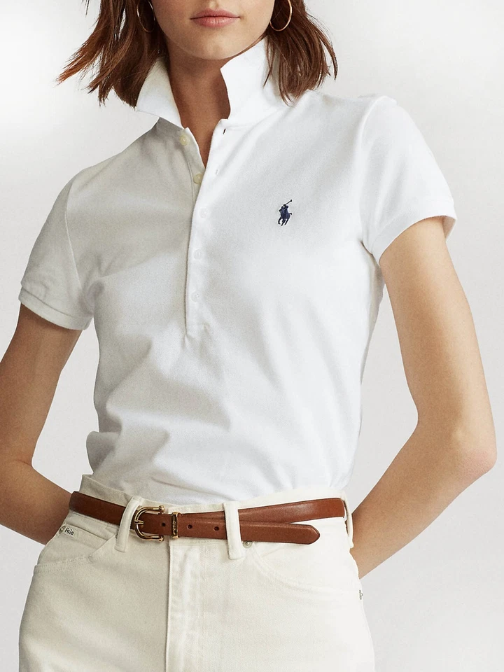 Polo Ralph Lauren  slim-fit  Polo da Donna Manica Corta 5 bottoni - Immagine 2 di 4