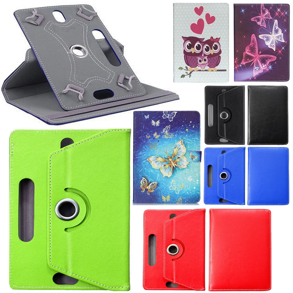 Amazon Fire 7 (9th Generation) 7.0" 360°Rotating Universal PU Leather Case Cover