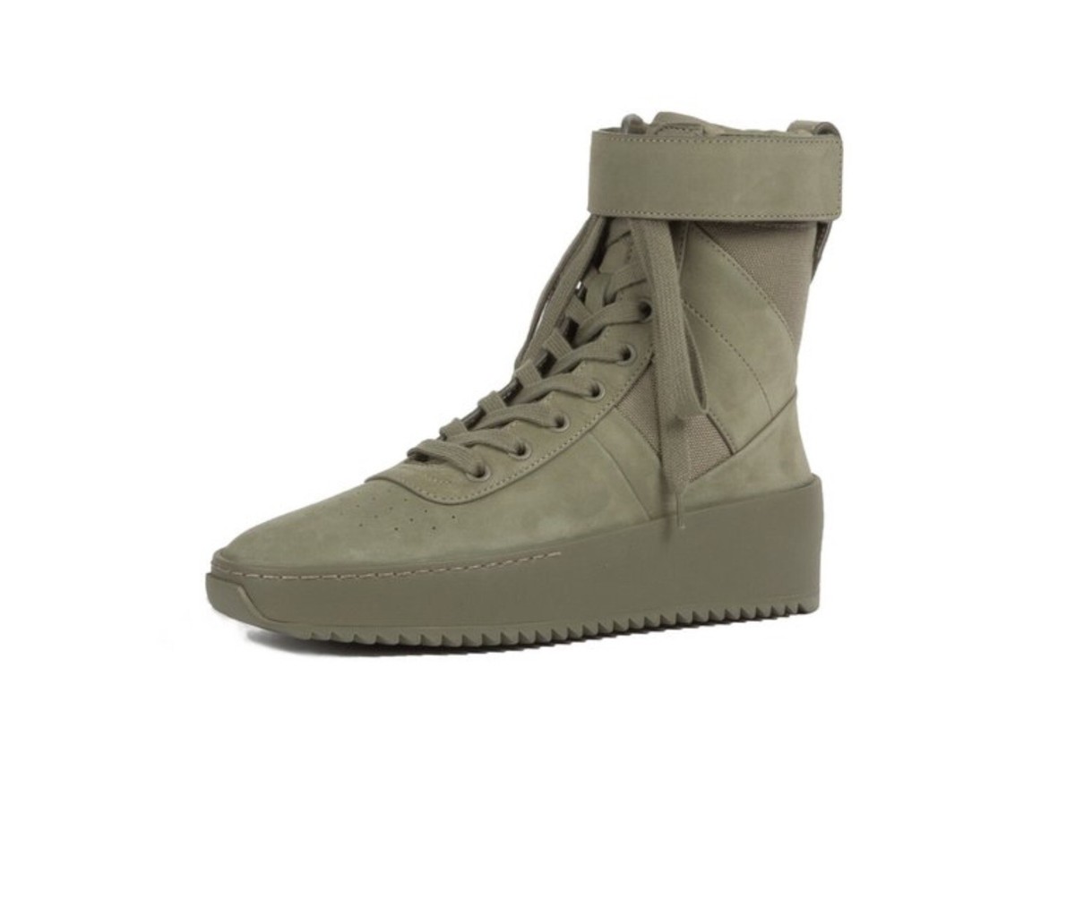 Fear of God Army Green Nubuck Leather Cordura Military High