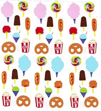 Mrs. Grossman's Carnival Candy Pretzel Junk Food Scrapbook Stickers 3 Strips