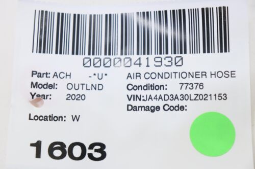 2018 - 2020 MITSUBISHI OUTLANDER 2.4L A/C AIR CONDITIONER DISCHARGE HOSE OEM - Bild 8 von 8