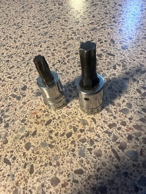 Snap On  3/8'' Drive Torx Socket Set Of 2. T40 T50 FTX40B & FTX50 USA 