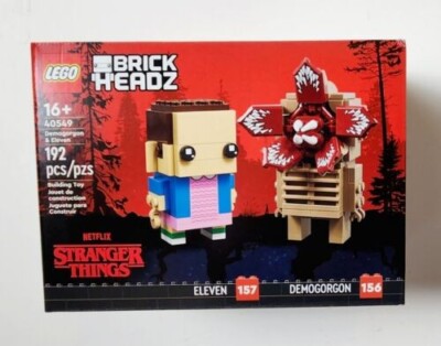  LEGO BRICKHEADZ Stranger Things 40549 Demogorgon & Eleven RETIRED NEW Sealed.