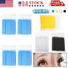 400 Microbrush Micro Brush Applicator Tips for Makeup Eyelash Dental 4 sizes