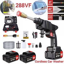 Portable Cordless Electric High Pressure Water Spray Gun Car Washer Cleaner Tool