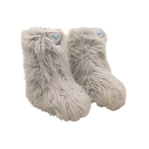 QUICKSILVER FAUX FUR YETI RAVE BOOTS EU 39 SIZE 6 Y2K 90S 00S ROXY WHITEBLUE - Picture 4 of 17