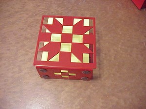 Red Sister S Choice Barn Quilt Block Pattern Napkin Holder 11