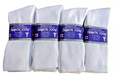 Diabetic WHITE CREW Socks circulatory Health  Men’s Women's Cotton ALL SIZE 