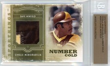 2012 SPORTKING SINGLE MEMORABILIA NUMBER GOLD 1/1 #SM13 DAVE WINFIELD BGS SEALED