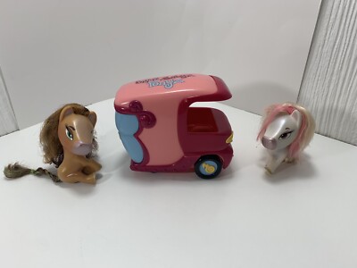 Lot Of 2 Bratz Babyz Ponyz  And Pony Buggy Blitz Trailer Car - MGA 2005