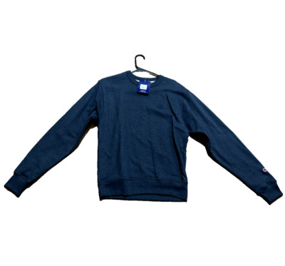 Men's Campion Fleece Heather Authentic Color Navy Blue Sweatshirt Size Small