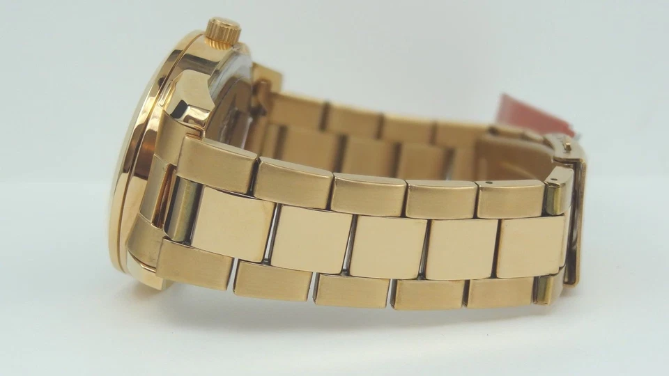 Reloj para mujer Peugeot 7095 día/fecha esfera gris tono oro rosa acero inoxidable Foto 3 de 4