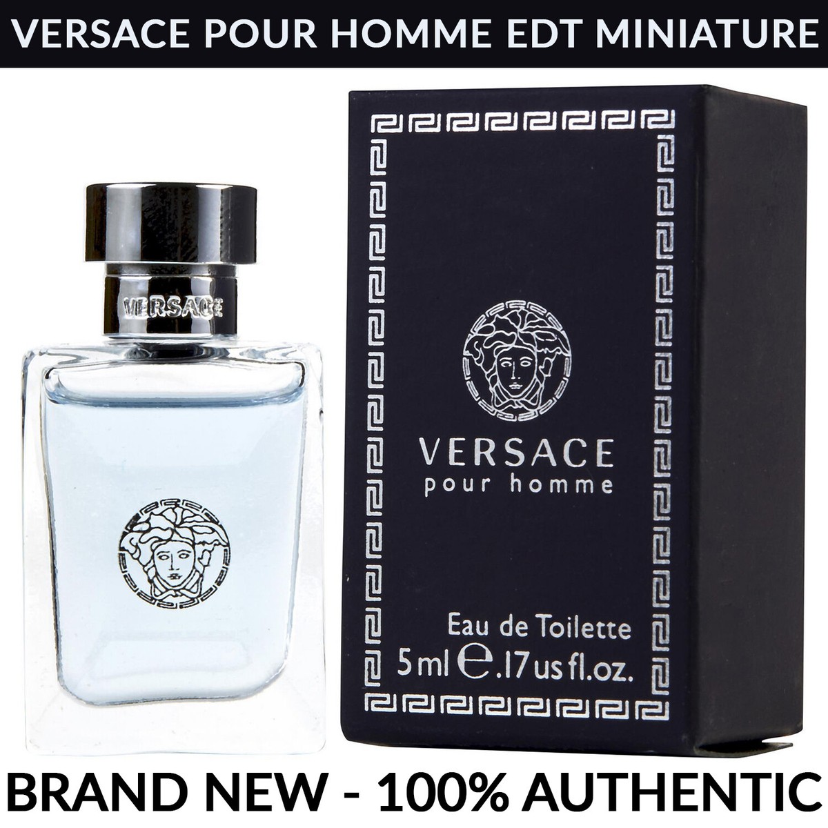 VERSACE Pour Homme Eau de Toilette Men's Cologne 0.17 oz / 5ml