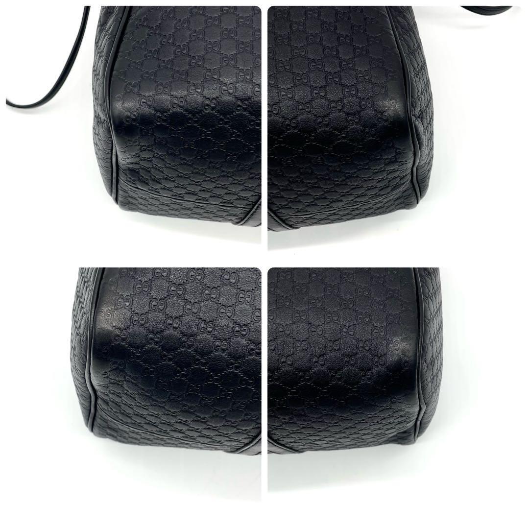 【GUCCI】MICROSHIMA BOSTON BAG Gucci Microshima 2Way Mini Boston Bag GG Pattern Black