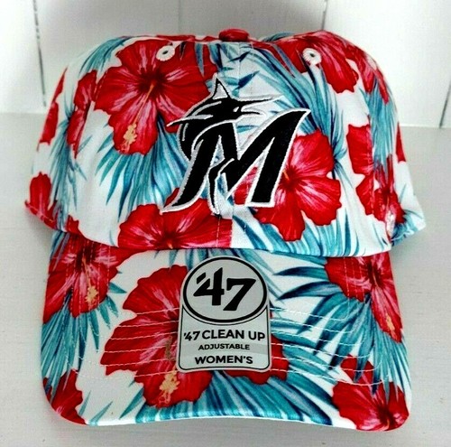 Miami Marlins Womens Hat 47 Floral Pastel Sharon Adjustable Clean Up Cap Florida