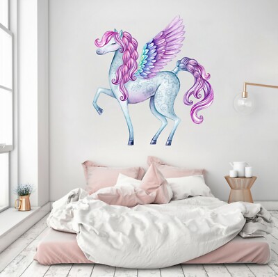 3D Karikatur Pegasus M040 Tier Wallpaper Wandbild Poster Wandaufkleber Zoe