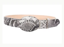 Genuine Python Leather Belt Natural With Leather Lining Genuine Handmade