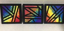Handpainted rainbow art