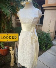 Vintage 1960s Dead Stock Wedding Lace Dress Original Store Tags Attached