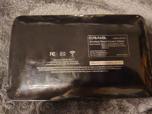 Craig Android Touchscreen Tablet Black 8-inch Brand New - Picture 2 of 5