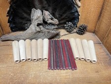 10- Maple Turkey Call Striker Tops and 10 Red and Black Dymondwood dowels