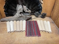 10- Maple Turkey Call Striker Tops and 10 Red and Black Dymondwood dowels
