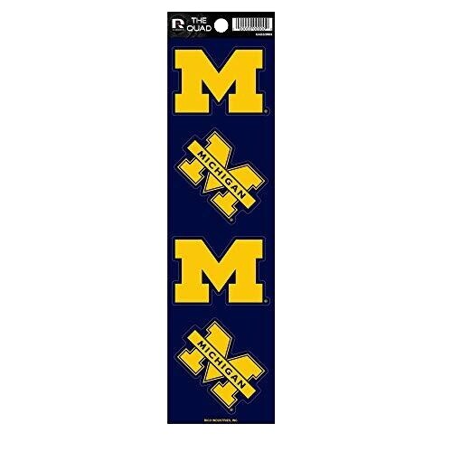 New NCAA Michigan Wolverines Premium Vinyl Die Cut 3-Pack Decal