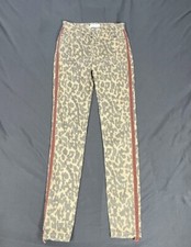Zara Women Brown Leopard Print Skinny Denim Jeans Size 2