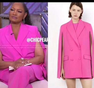 ZARA NEW CAPE BLAZER WITH POCKETS PINK SMALL PONCHO JACKET SS22