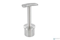 Edelstahl HandlaufstüTze FüR 33,7X2,0Mm, Platte 135° FüR 42,4Mm, V2A
