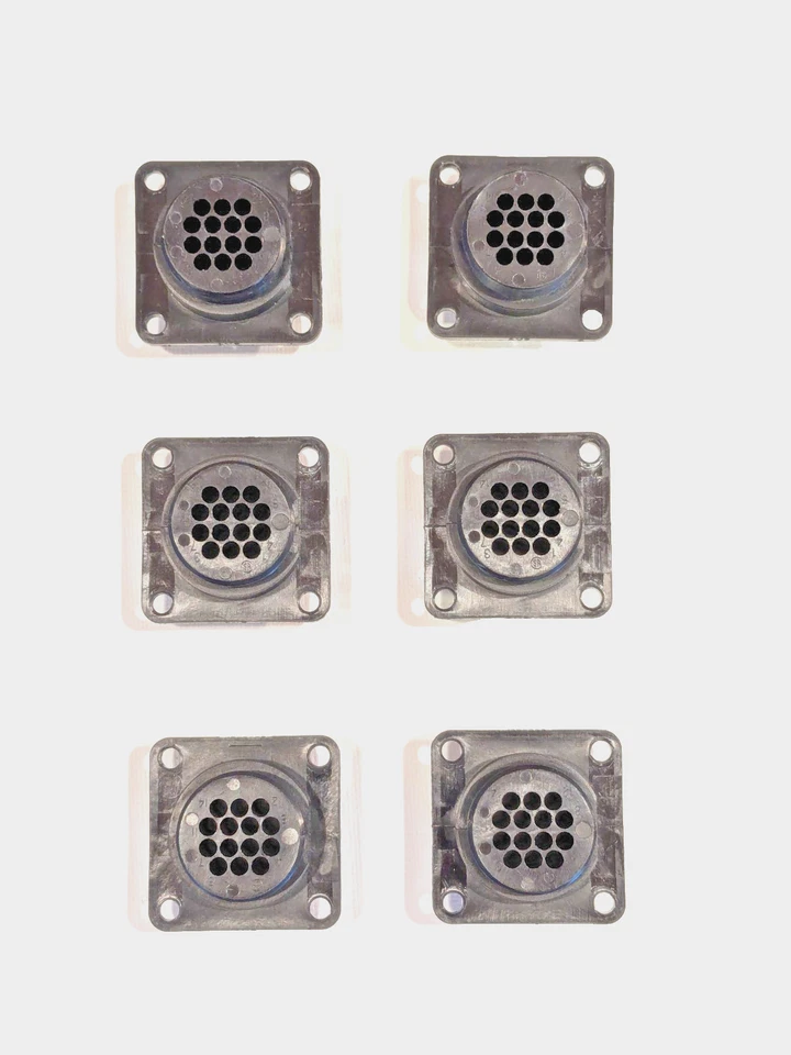 AMP 206043-1  FEMALE 14 POSITION CRIMP PANEL MOUNT LOT 6 PCS TE 206043-1 - Image 4 of 4