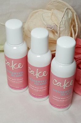Lot of 3 Cake Beauty DESSERTED ISLAND Supreme Body Mousse 1 oz / 30 ml x3  IPSY