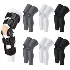 12 Pcs Knee Brace Undersleeve Open Patella Compression Support Medium Sports