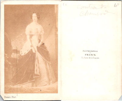Portrait CDV Eugénie De Montijo - Tirage Albuminé Original 1865 - 6,5 X 10,5 Cm