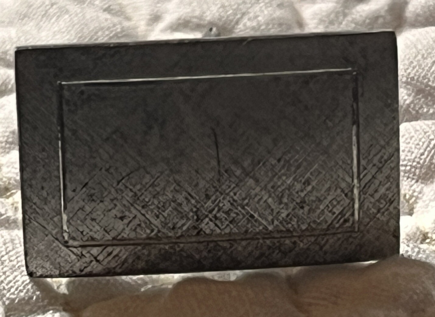 Vintage Sterling Silver Brushed Rectangular Bulle… - image 4