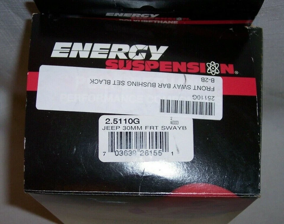 NUEVO Kit de buje de barra estabilizadora delantera de polietileno 97-06 Jeep Wrangler TJ 30 mm 25110 Foto 2 de 3