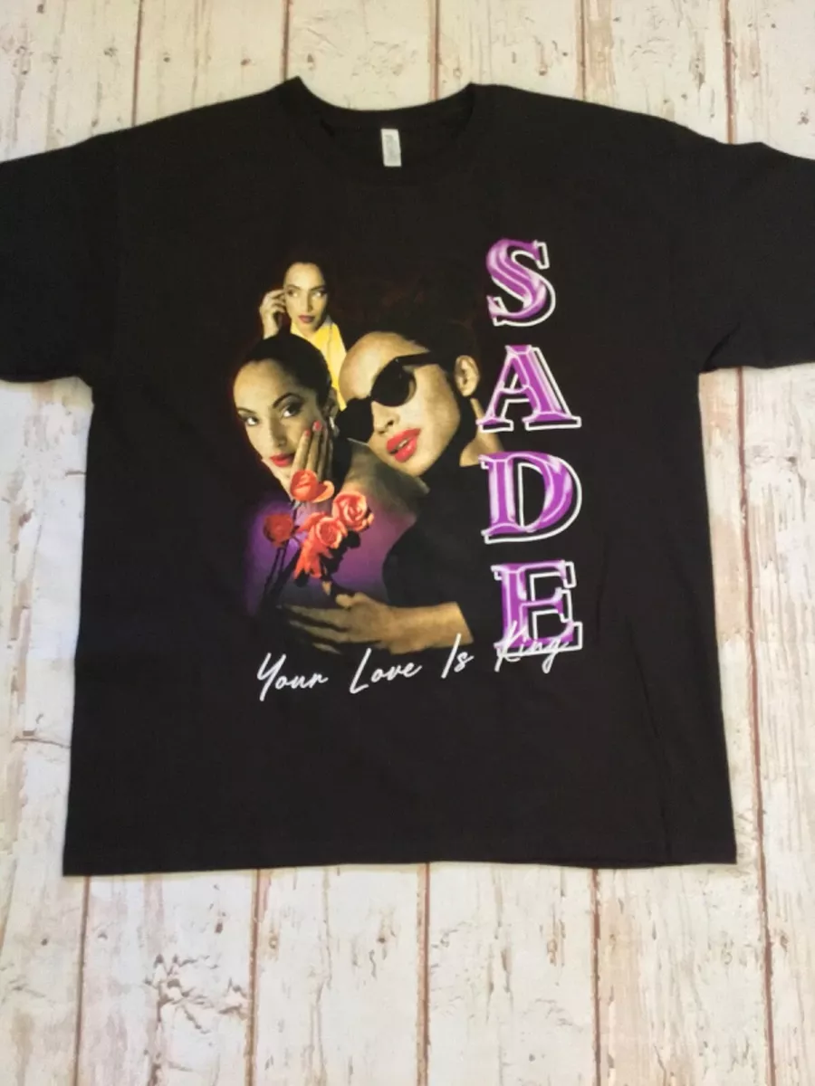 Purple shirt with black cheap letters