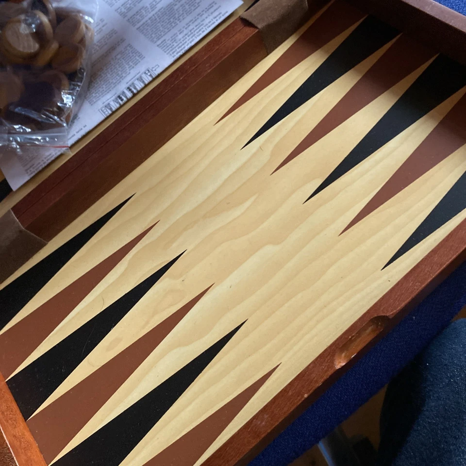 Backgammon Holzkoffer - unbespielt - ideales Weihnachtsgeschenk - Bild 3 von 4