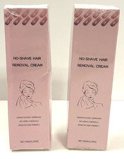 Lot of 2 No-Shave Hair Removal Cream Dermatologist Sensitive Skin 5.29 oz
