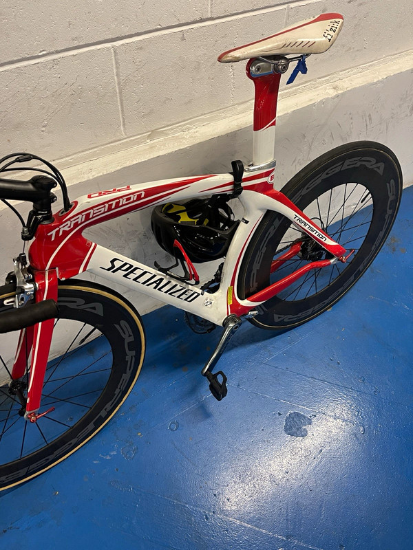 Specialized Transition TT/Triathlon Bike M 700C Red/White/Black Drop Bar