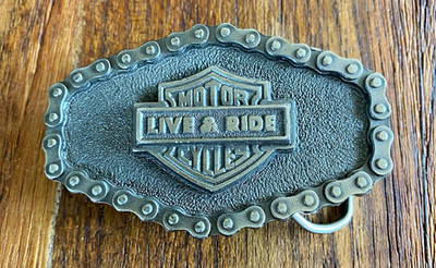 Harley-Davidson Gürtelschnalle 1984   Live & Ride   Made in USA