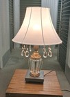  Brass And Glass Ornate Boudoir Table Lamp From Antique Chandeliere( Hand Done) — photo 4