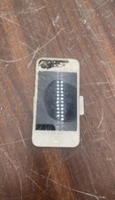 Apple iPhone 4 A1387 White Cracked Screen Selling As Is For Parts Or Repair