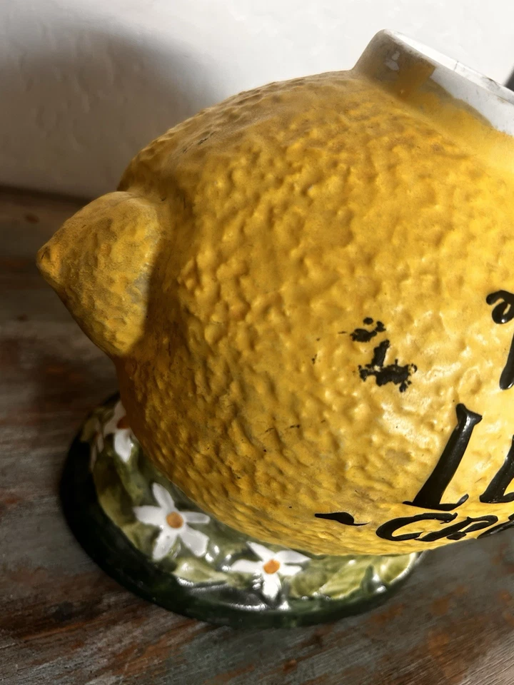 Rare Antique Ward's Lemon Crush Ceramic Syrup Dispenser 1920's - Image 3 of 4