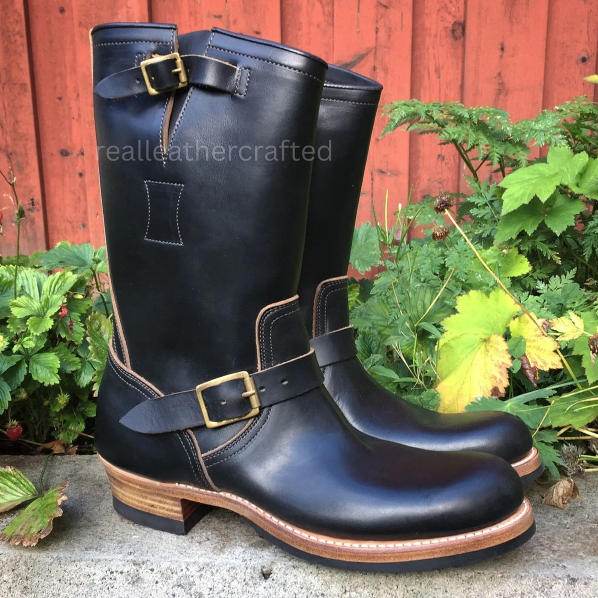 Leather Upper Wingtip Boots for Men for sale | eBay
