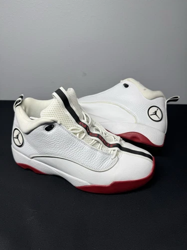 Jordan Jumpman Pro Quick White Men’s Size 8.5 w/ Box Black-Red Jump Logo EUC