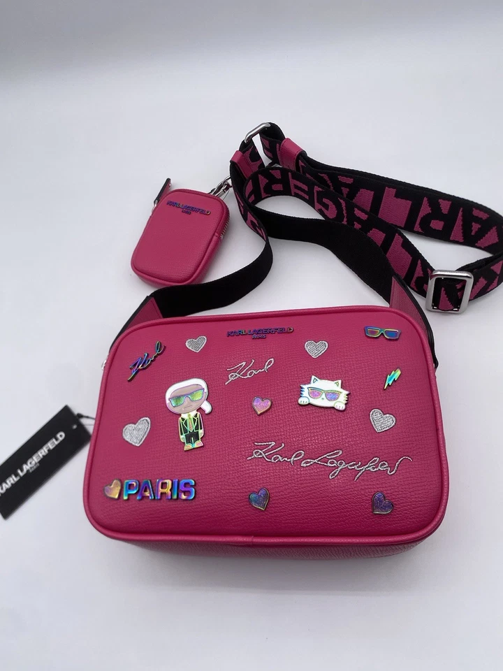 Bandolera/cámara fucsia Karl Lagerfeld Maybelle  Foto 2 de 4